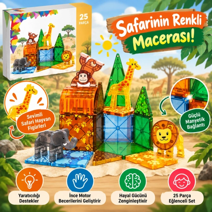 Safarı Anımals 25 Parça