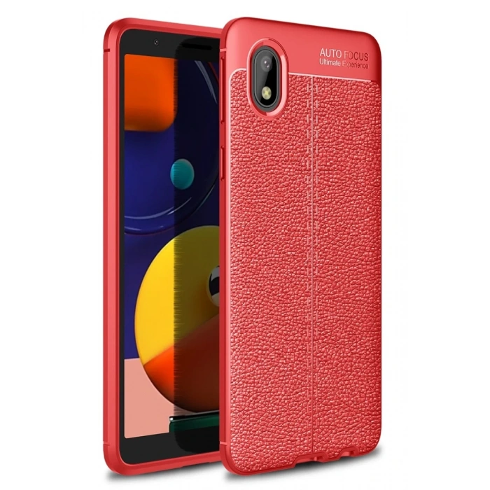 Samsung Galaxy A01 Core Uyumlu Kılıf Auto Focus Kapak - Kırmızı