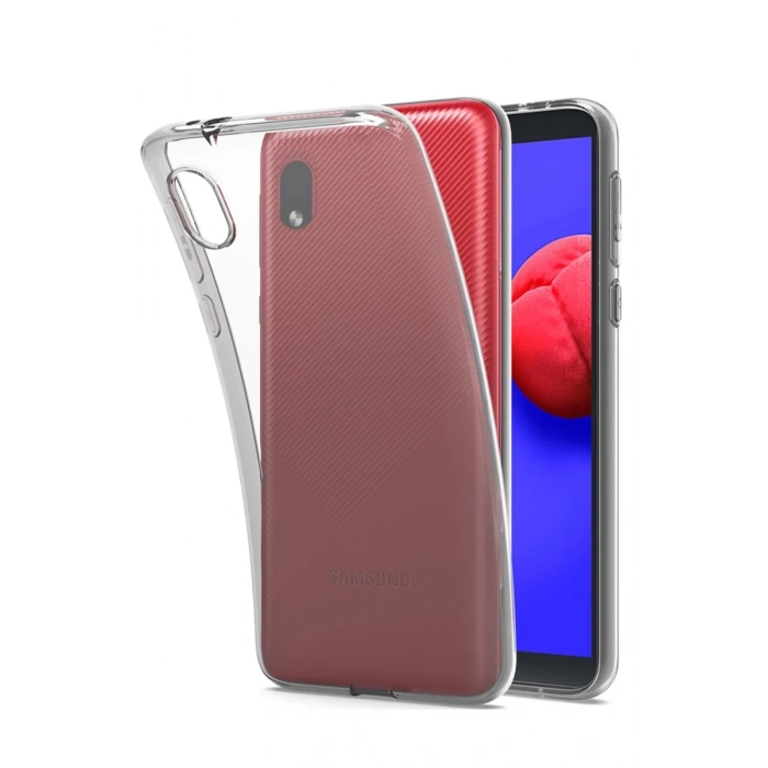 Samsung Galaxy A01 Core Uyumlu Kılıf Lüx Şeffaf Silikon