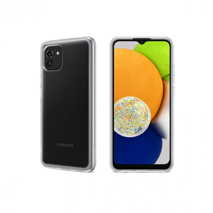 Samsung Galaxy A03 Uyumlu Kılıf Lüx Şeffaf Silikon
