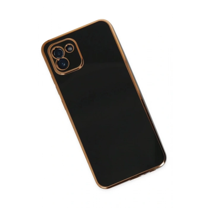 Samsung Galaxy A03 Uyumlu Kılıf Volet Silikon - Siyah