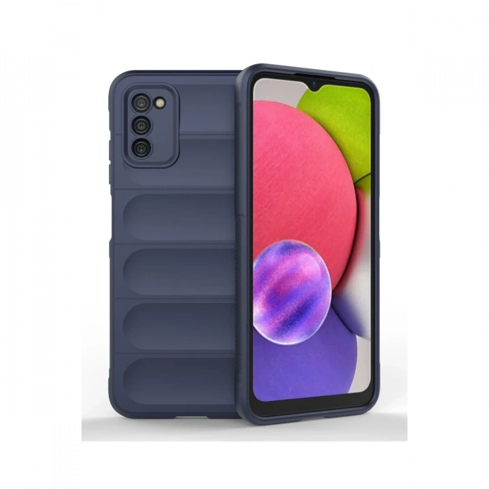 Samsung Galaxy A03S Kılıf Optimum Silikon - Lacivert