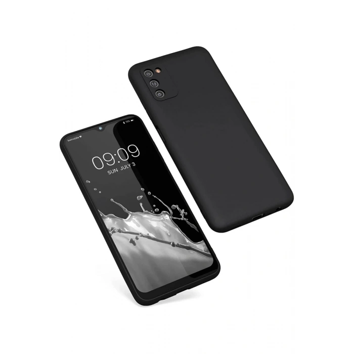 Samsung Galaxy A03S Uyumlu Kılıf First Silikon - Siyah