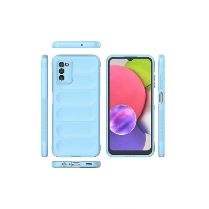 Samsung Galaxy A03S Uyumlu Kılıf Optimum Silikon - Sky Blue