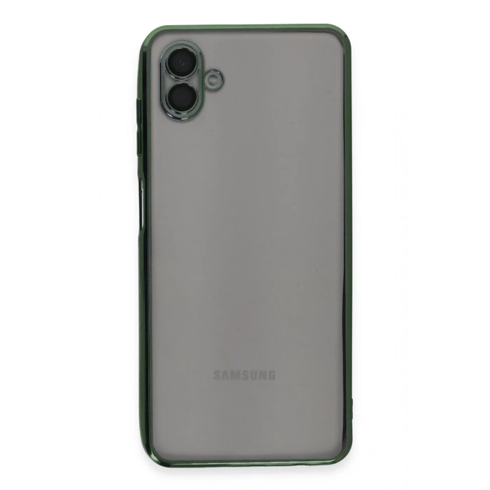 Samsung Galaxy A04 Uyumlu Kılıf Lensli Silikon - Yeşil