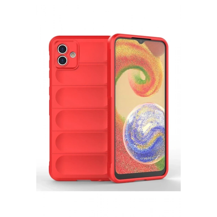 Samsung Galaxy A04 Uyumlu Kılıf Optimum Silikon - Kırmızı