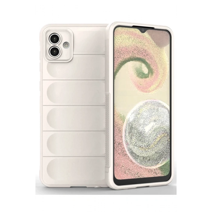 Samsung Galaxy A04 Uyumlu Kılıf Optimum Silikon - Krem