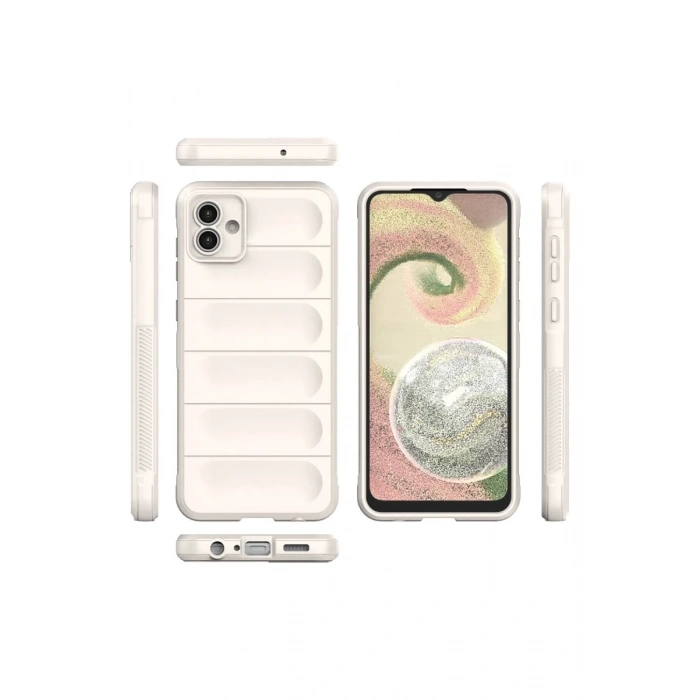 Samsung Galaxy A04 Uyumlu Kılıf Optimum Silikon - Krem