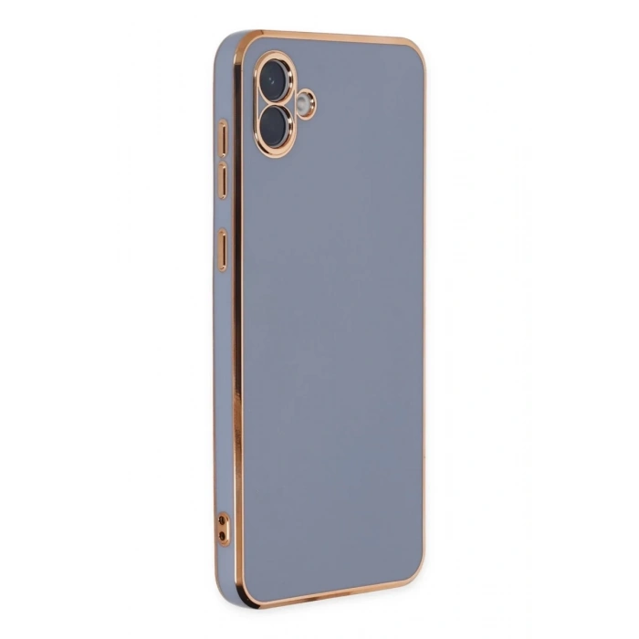 Samsung Galaxy A04 Uyumlu Kılıf Volet Silikon - Mavi