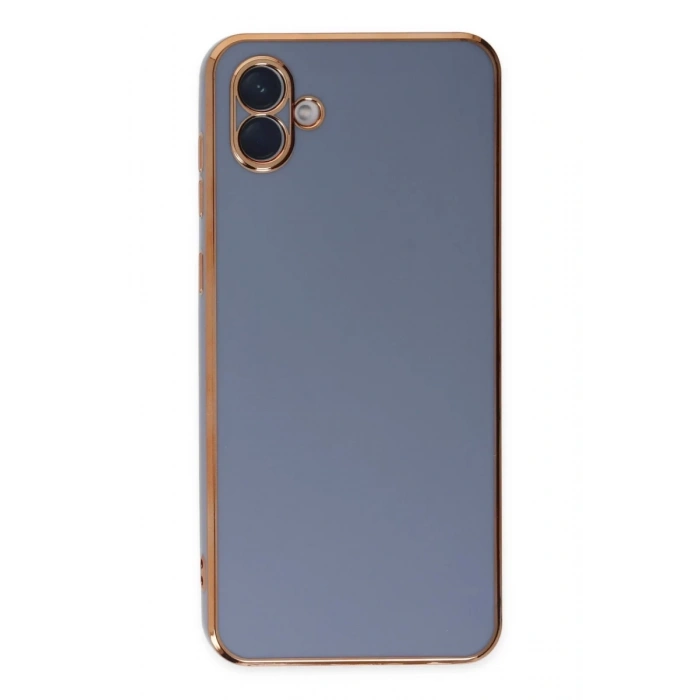 Samsung Galaxy A04 Uyumlu Kılıf Volet Silikon - Mavi