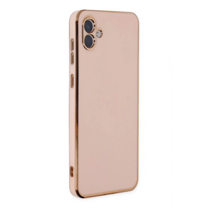 Samsung Galaxy A04 Uyumlu Kılıf Volet Silikon - Pembe