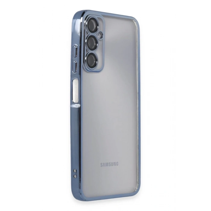 Samsung Galaxy A05S Uyumlu Kılıf Lensli Silikon - Açık Mavi
