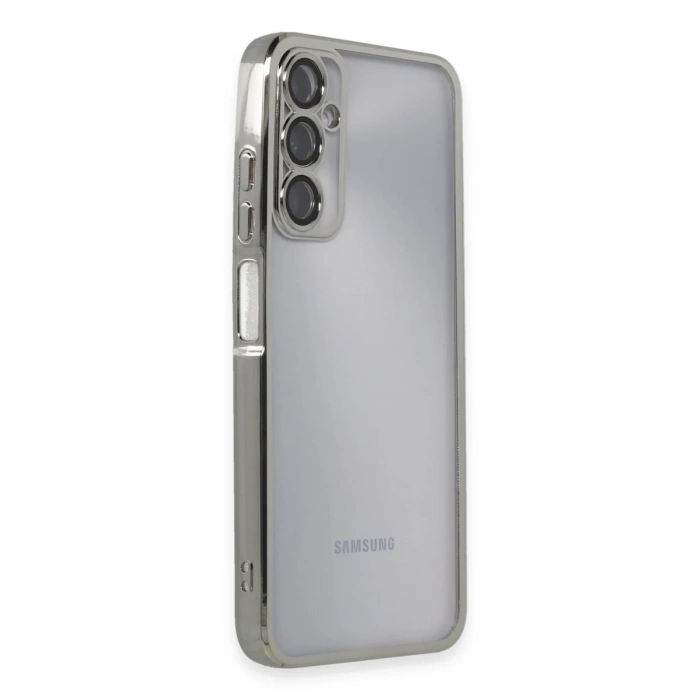 Samsung Galaxy A05S Uyumlu Kılıf Lensli Silikon - Gümüş