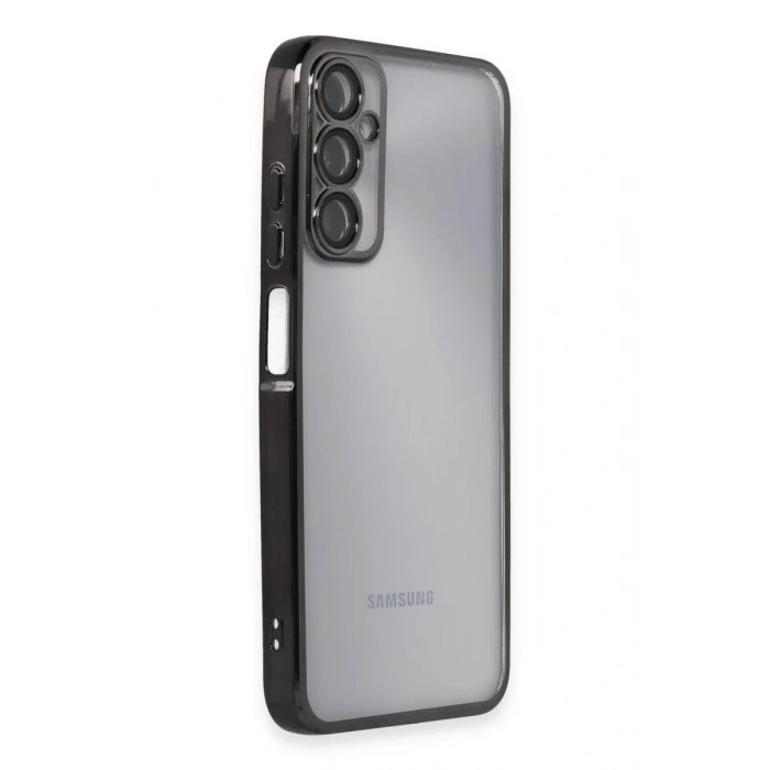 Samsung Galaxy A05S Uyumlu Kılıf Lensli Silikon - Siyah