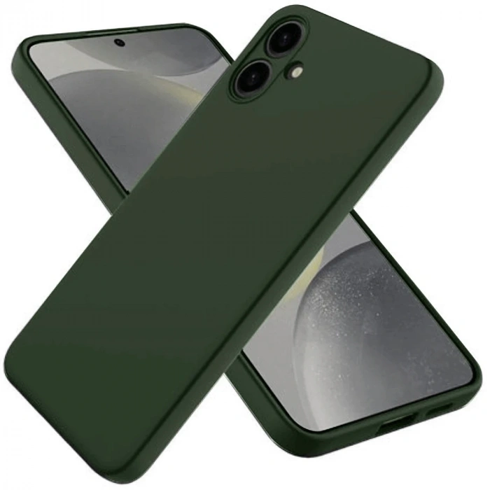Samsung Galaxy A06 Kılıf First Silikon - Koyu Yeşil