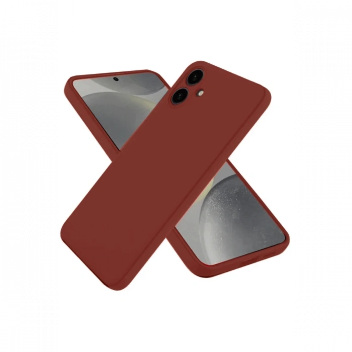 Samsung Galaxy A06 Uyumlu Kılıf First Silikon - Bordo
