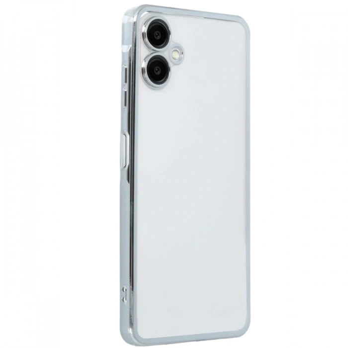 Samsung Galaxy A06 Uyumlu Kılıf Lensli Silikon - Gümüş