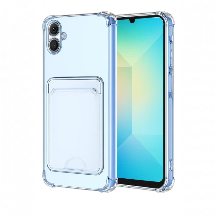 Samsung Galaxy A07 4G Uyumlu Kart Şeffaf Silikon - Şeffaf