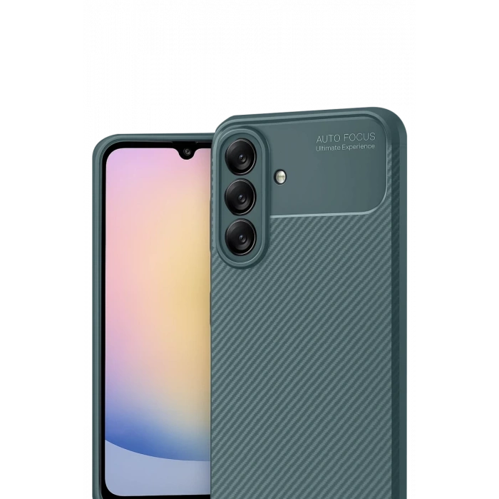 Samsung Galaxy A17 5G Auto Focus Karbon Kapak - Koyu Yeşil