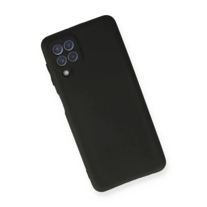 Samsung Galaxy A22 Uyumlu Kılıf First Silikon - Siyah