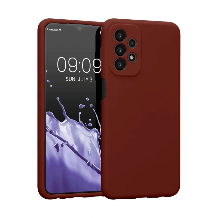 Samsung Galaxy A23 4G Uyumlu Kılıf First Silikon - Bordo