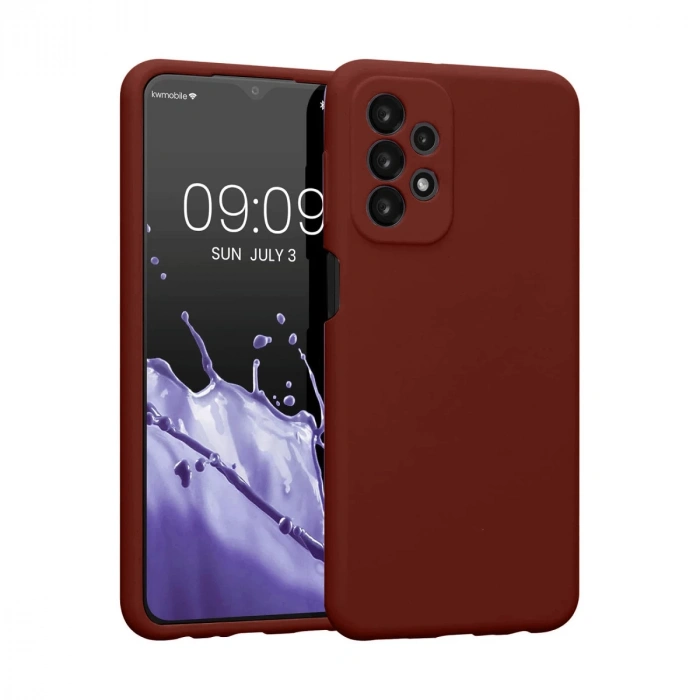 Samsung Galaxy A23 4G Uyumlu Kılıf First Silikon - Bordo