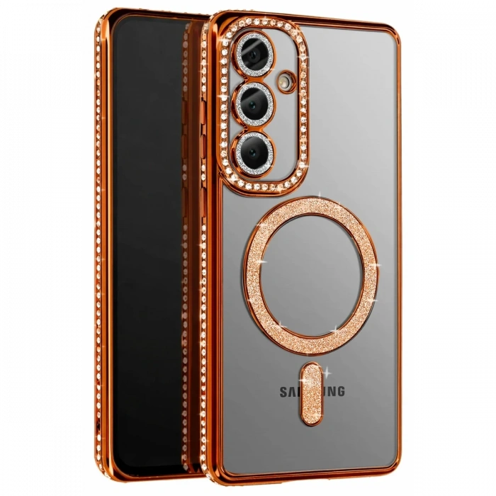 Samsung Galaxy A37 5G Joke Simli Magneticsafe Kılıf - Turuncu