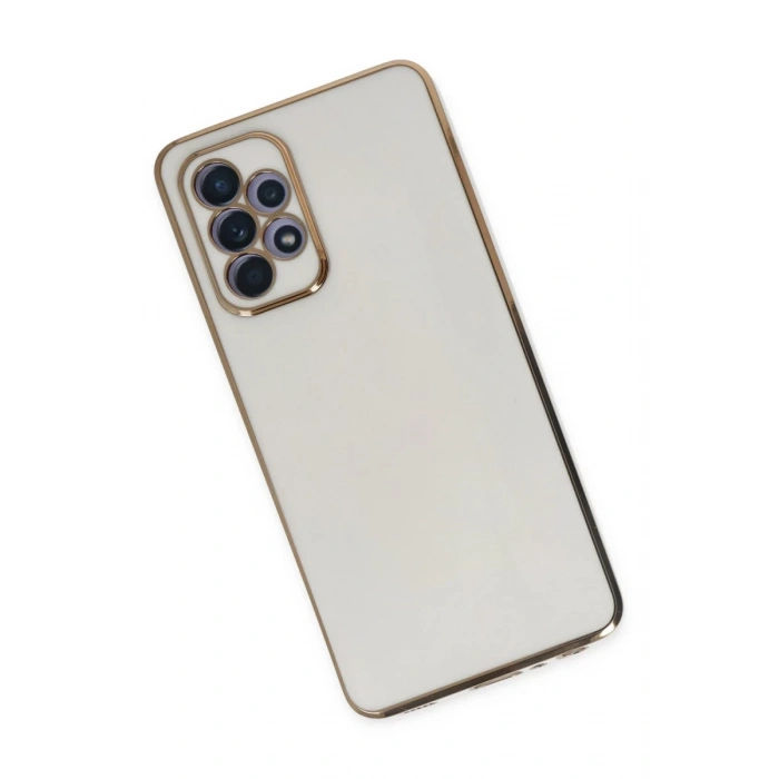 Samsung Galaxy A52 Uyumlu Kılıf Volet Silikon - Beyaz