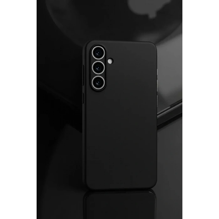 Samsung Galaxy A55 5G Uyumlu Kılıf First Silikon - Siyah