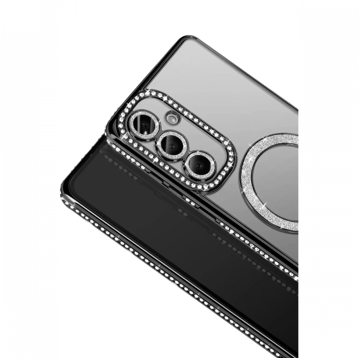 Samsung Galaxy A57 5G Joke Simli Magneticsafe Kılıf - Siyah