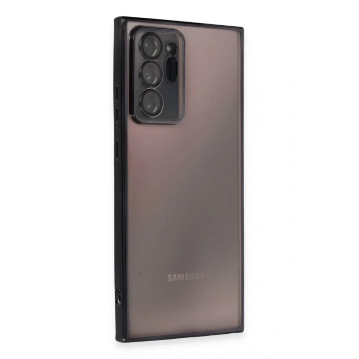 Samsung Galaxy Note 20 Ultra Uyumlu Kılıf Lensli Silikon - Siyah