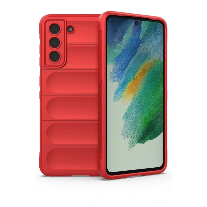 Samsung Galaxy S22 Plus Uyumlu Kılıf Optimum Silikon - Kırmızı