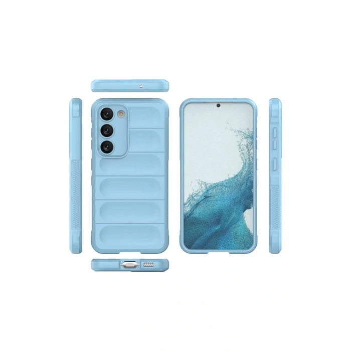Samsung Galaxy S23 Plus Uyumlu Kılıf Optimum Silikon - Sky Blue