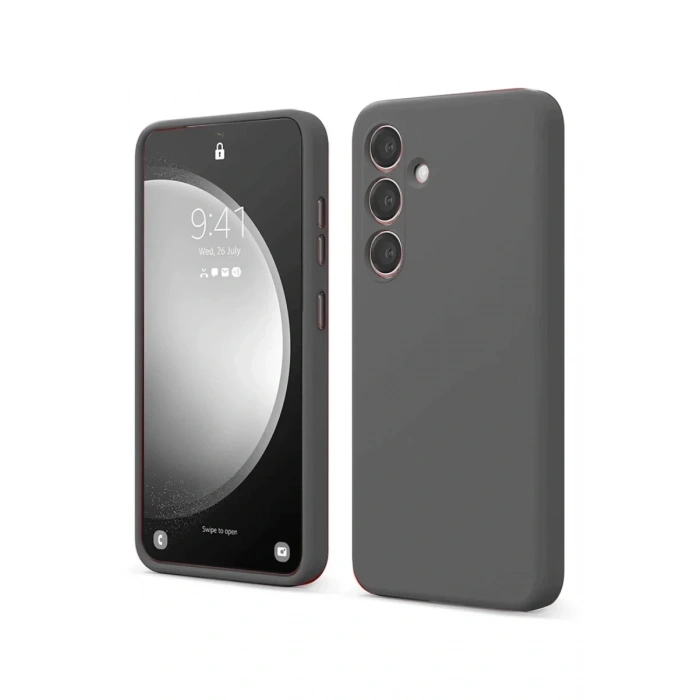 Samsung Galaxy S24 FE Uyumlu Kılıf First Silikon - Gri