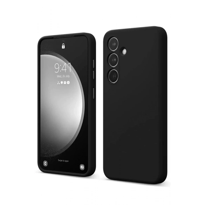 Samsung Galaxy S24 FE Uyumlu Kılıf First Silikon - Siyah