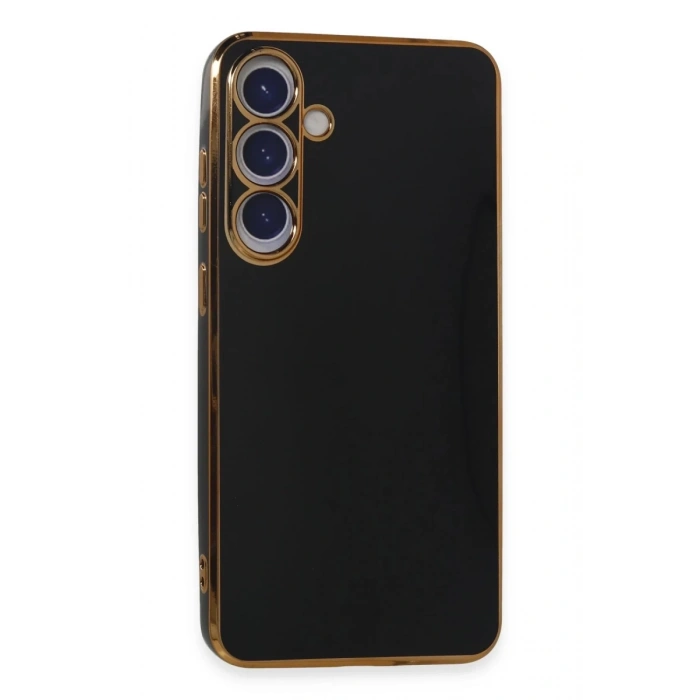 Samsung Galaxy S24 Plus Uyumlu Kılıf Volet Silikon - Siyah