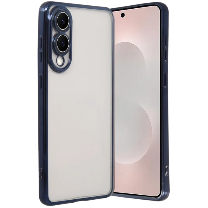 Samsung Galaxy S25 Uyumlu Edge Lensli Silikon - Lacivert