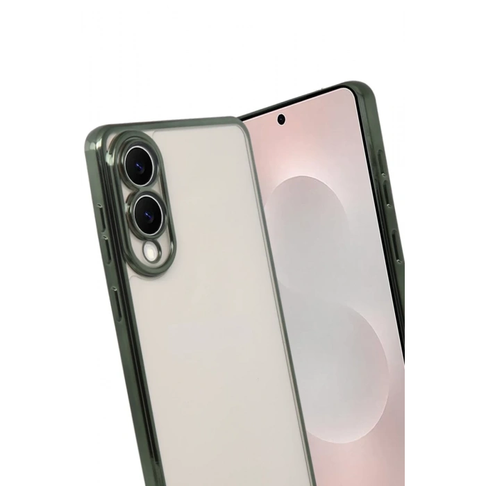Samsung Galaxy S25 Uyumlu Edge Lensli Silikon - Yeşil