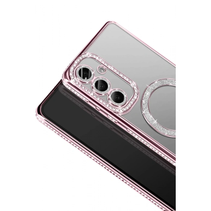 Samsung Galaxy S26 Plus Uyumlu Joke Simli Magneticsafe Kılıf - Pembe