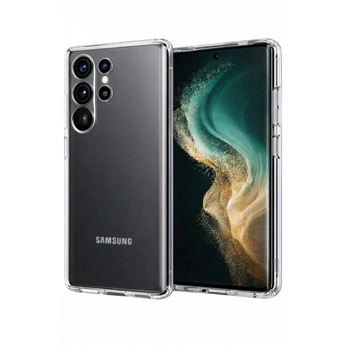 Samsung Galaxy S26 Ultra Uyumlu Lüx Şeffaf Silikon - Şeffaf
