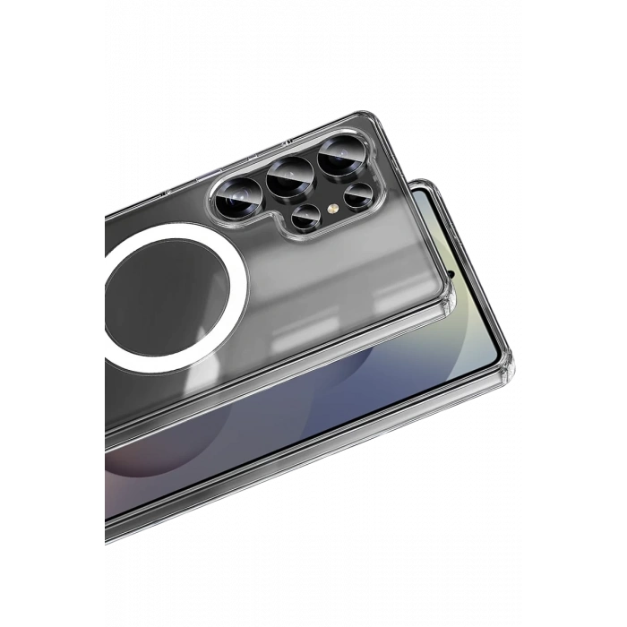 Samsung Galaxy S26 Ultra Uyumlu Magneticsafe Şeffaf Silikon - Şeffaf