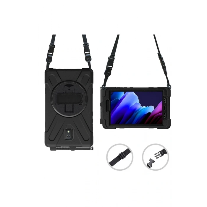 Samsung Galaxy T577 Tab Active 3 Kılıf Amazing Tablet Kapak - Siyah