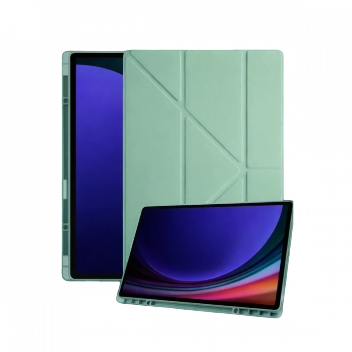 Samsung Galaxy Tab A11 Plus Kalemlikli Mars Tablet Kılıfı - Açık Yeşil