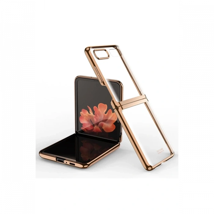 Samsung Galaxy Z Flip 4 Kılıf Fold Element Kapak - Gold