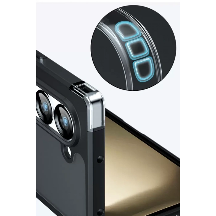 Samsung Galaxy Z Fold 5 Kılıf Blur Fold Kapak - Mat Siyah
