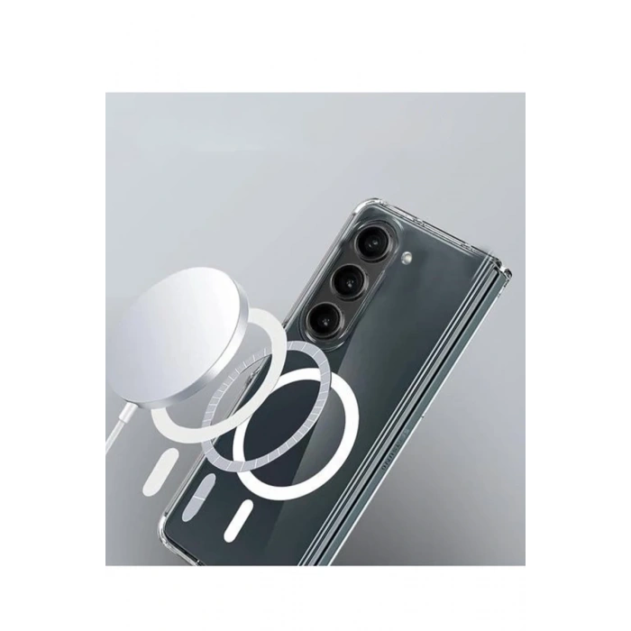 Samsung Galaxy Z Fold 6 Kılıf Magneticsafe Şeffaf Silikon - Şeffaf