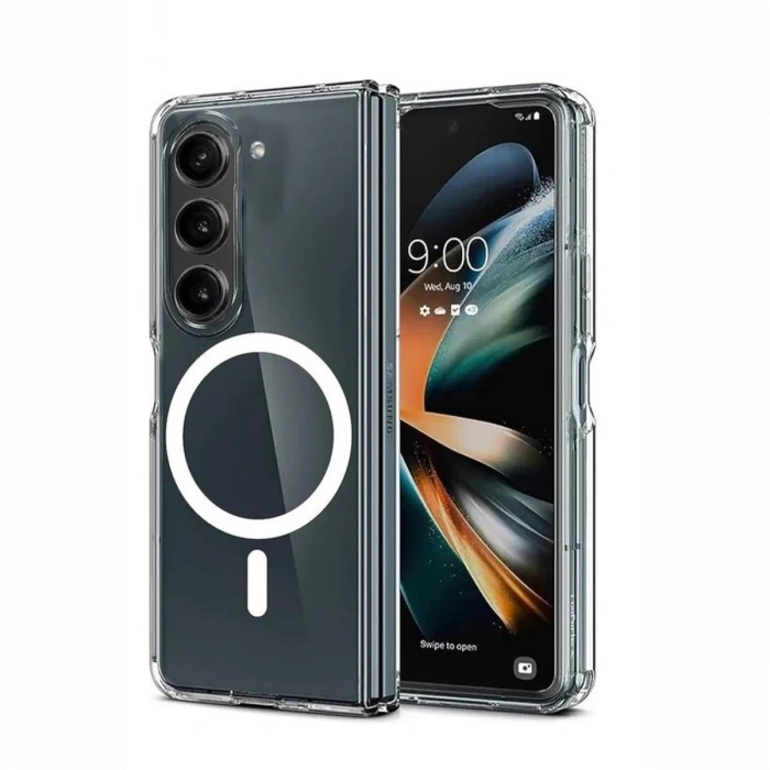 Samsung Galaxy Z Fold 6 Kılıf Magneticsafe Şeffaf Silikon - Şeffaf