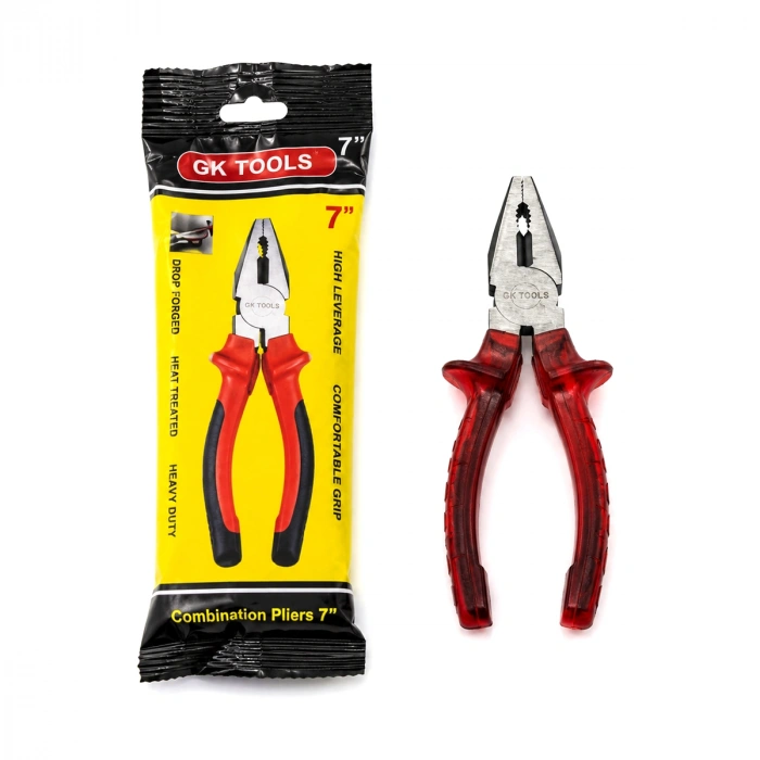 Saplı Pense 180 mm (7) Kırmızı Şeffaf