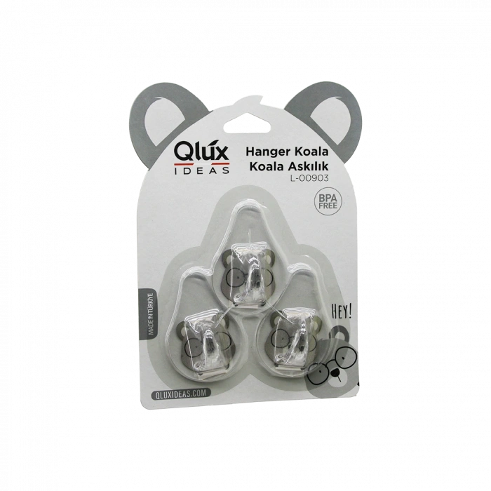Şeffaf Yapışkanlı Askı 3lü (Koala Tip)