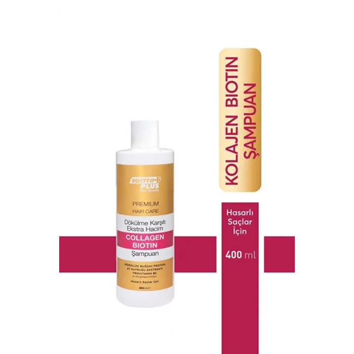 SOFTTO SAÇ BAKIM ŞAMPUANI 400 ML - KOLAJEN-BIOTIN 400 ML